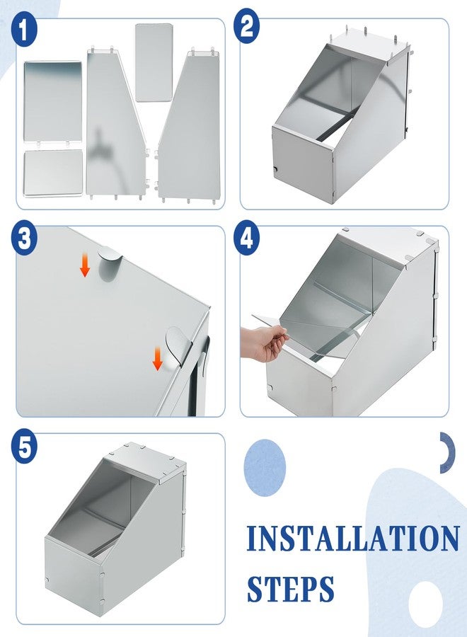 ماكس تشيك صندوق تعشيش الأرانب المعدني المجلفن من ماكس تشيك، قطعة واحدة، عش صغير للحيوانات الأليفة مع أرضية أكريليك قابلة للإزالة، متين وسهل التنظيف للاستخدام الداخلي والخارجي، مستلزمات الأرانب (16 × 11.5 × 11.5 بوصة) - Image 4